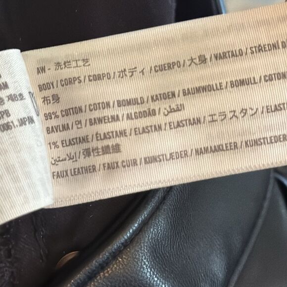 Abercrombie & Fitch Black Faux Leather Waist Jeans: ‘90s Relaxed Jean High Rise - Picture 7 of 7